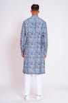 Shop_studio error_Blue Cotton Silk Printed Abstract Straight Kurta _at_Aza_Fashions