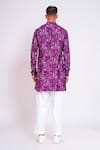 Shop_studio error_Purple Cotton Silk Printed Splash Pattern Short Kurta _at_Aza_Fashions