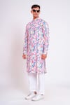 Shop_studio error_White Cotton Satin Printed Abstract Pattern Kurta _Online_at_Aza_Fashions