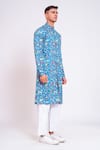 Shop_studio error_Green Cotton Satin Printed Scribble Straight Kurta _Online_at_Aza_Fashions