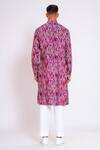 Shop_studio error_Purple Cotton Silk Printed Glitch Pattern Kurta _at_Aza_Fashions