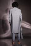 Shop_studio error_Grey Cotton Silk Solid Draped Kurta _at_Aza_Fashions