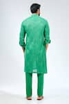 Shop_Rabani & Rakha_Emerald Green Georgette Embroidered Thread Kurta With Pant _at_Aza_Fashions