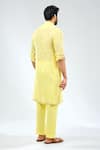 Shop_Rabani & Rakha_Yellow Georgette Embroidered Sequin Abstract Kurta With Pant _at_Aza_Fashions