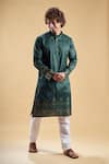 Buy Arihant Rai Sinha Green Organza, Satin Start Hand Straight Kurta With Churidar Online at Aza Fashions Buy_Arihant Rai Sinha_Green Organza, Satin Start Hand Straight Kurta With Churidar _Online_at_Aza_Fashions