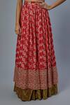 STUDIO A_Pink Silk Banarasi Embroidery Zardosi Blouse V-neck Floral Anarkali Set _Online_at_Aza_Fashions