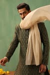 Buy_DUSALA_Off White Woven Shahid Pashmina Plain Shawl _Online_at_Aza_Fashions