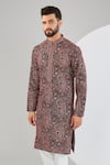 Kasbah Black Chanderi Embroidery, Sequins Paisley Kurta Online at Aza Fashions Kasbah_Black Chanderi Embroidery, Sequins Paisley Kurta _Online_at_Aza_Fashions