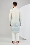 Shop_Kasbah_Multi Color Silk Embroidery Floral Ombre Kurta _at_Aza_Fashions