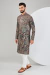 Buy_Kasbah_Wine Georgette Embroidered Sequin Flora Fauna Kurta _at_Aza_Fashions