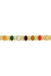 Zariin_Multi Color Garnet Power Moves Navratan Embellished Bracelet _Online_at_Aza_Fashions