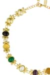 Shop_Zariin_Multi Color Garnet Power Moves Navratna Stone Studded Choker Necklace _Online_at_Aza_Fashions