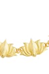 Zariin_Gold Plated Tranquil Moods Lotus Carved Choker _Online_at_Aza_Fashions