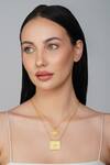 Buy_Zariin_Gold Plated Embrace Change Lotus Carved Necklace _at_Aza_Fashions