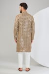 Shop_Kasbah_Brown Georgette Embroidered Mirror Stripe Straight Kurta _at_Aza_Fashions