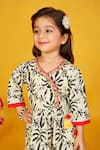 Buy_Maaikid_Black Cotton Print Leaf Tiered Kurta With Sharara 