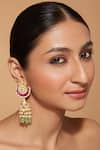 Buy_VIVINIA by Vidhi Mehra_Gold Plated Stone Embellished Earrings _at_Aza_Fashions