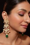 Buy_VIVINIA by Vidhi Mehra_Gold Plated Kundan Studded Earrings _Online_at_Aza_Fashions