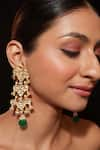 Buy_VIVINIA by Vidhi Mehra_Gold Plated Kundan Studded Earrings _at_Aza_Fashions