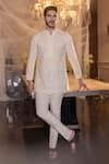 Buy Amit Arora Cream Cotton Embroidery Crochet Chevron Pattern Kurta With Pant at Aza Fashions Buy_Amit Arora_Cream Cotton Embroidery Crochet Chevron Pattern Kurta With Pant _at_Aza_Fashions