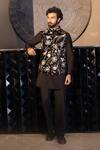 Buy Amit Arora Black Silk, Velvet, Cotton, Polyester Embroidery Contrast Hand Waistcoat Set at Aza Fashions Buy_Amit Arora_Black Silk, Velvet, Cotton, Polyester Embroidery Contrast Hand Waistcoat Set _at_Aza_Fashions