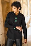 Shop_Dash And Dot_Black Cotton Jade Button Shirt _at_Aza_Fashions