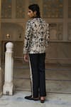 Shop_Dash and Dot_Black 64% Polyester Embroidered Floral And Fauna Jacket With Pant _at_Aza_Fashions