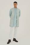 Buy_Dhruv Vaish_Blue Silk Embroidered Zari Open Jawahar Jacket _at_Aza_Fashions