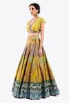 Buy_Onaya_Yellow Crepe Embellished Pipes Floral Geometric Pattern Lehenga With Blouse _Online_at_Aza_Fashions