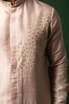 Buy_YOSEBA_Pink Kurta Bam Silk Embroidered Thread Floral Shirt With Pyjama _Online_at_Aza_Fashions