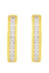 Arvino_Gold Plated Crystals Classic Facet Cubic Zirconia Embellished Earrings _Online_at_Aza_Fashions
