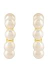 Shop_Arvino_Gold Plated Pearls Elysian Embellished Earrings _at_Aza_Fashions