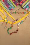 Buy_Arvino_Gold Plated Chromatic Cascade Embellished Necklace _Online_at_Aza_Fashions