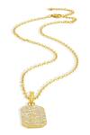 Shop_Arvino_Gold Plated Crystal Bullion Embellished Pendant Necklace _Online_at_Aza_Fashions