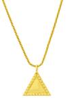 Shop_Arvino_Gold Plated Pyramid Of Memories Pendant Necklace _at_Aza_Fashions