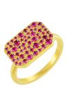 Shop Arvino Gold Plated Crystals Roseate Bullion Finery Ring at Aza Fashions Shop_Arvino_Gold Plated Crystals Roseate Bullion Finery Ring _at_Aza_Fashions
