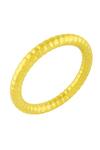 Arvino_Gold Plated Sculpted Ridge Bangle _Online_at_Aza_Fashions