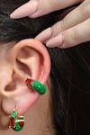 Shop_Arvino_Gold Plated Garnet Forest Ear Cuff _Online_at_Aza_Fashions