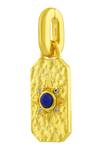 Arvino_Gold Plated Lapis Stone Studded Outcrop Charm _Online_at_Aza_Fashions