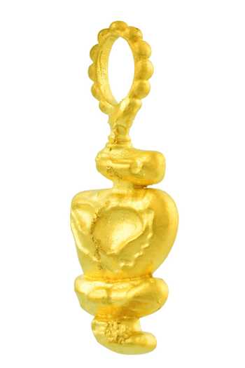 Shop_Arvino_Gold Plated Patrimony Totem Charm _at_Aza_Fashions
