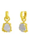 Arvino_Gold Plated Stones Aquamarine Sorcery Embellished Drops _Online_at_Aza_Fashions