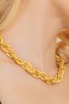 Buy_Arvino_Gold Plated Peppercorn Massy Link Necklace _at_Aza_Fashions