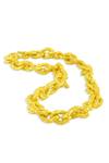 Shop_Arvino_Gold Plated Peppercorn Massy Link Necklace _at_Aza_Fashions