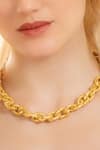 Arvino_Gold Plated Peppercorn Massy Link Necklace _Online_at_Aza_Fashions
