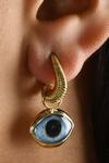 Buy_Arvino_Gold Plated Evil Eye Protector Earrings _at_Aza_Fashions