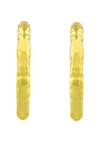 Buy_Arvino_Gold Plated Etched Raw Bouldered Hoops Large _Online_at_Aza_Fashions