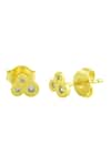 Arvino_Gold Plated Crystals Constellation Astrid Studs _at_Aza_Fashions