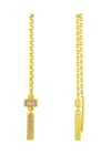 Arvino_Gold Plated Crystals Petite Chain Threader Earrings _Online_at_Aza_Fashions