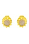 Buy_Arvino_Gold Plated Labradorite Mystical Studs _Online_at_Aza_Fashions