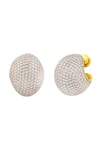 Arvino_Gold Plated Cubic Zirconia Starry Night Studs _Online_at_Aza_Fashions